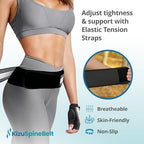 FREEZE2TRIM Kizu Relief Belt Sciatica Pain Relief Devices Lower Back Brace & SI Joint Support – Adjustable Back Support for Sciatic Pain Men & Women, Hip Compression Wrap (Regular, Plus) (Hip Size 47-56")