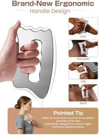 Muscle Scraper Tool, Stainless Steel Scraping Tool Physical Therapy, Guasha Tool for Body, Myofascial Release Tool, Massage Scraper Tool for Deep Tissue