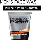 L'Oreal Paris Men Expert Hydra Energetic Daily Facial Cleanser with Charcoal, 2 ct.