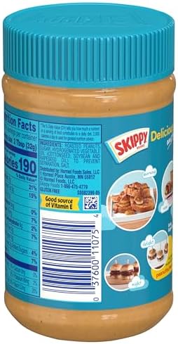 SKIPPY Peanut Butter, Creamy, 7 g protein per serving, 16.3 Ounce (Pack of 12)