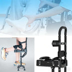 Adjustable Hands Free Crutch, Telescopic Single Leg Walking Aid, Medical Mobility Support for Ankle Fracture, Injury, Disabled & Elderly
