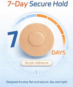 Freestyle Libre 3/Libre 3 Plus Sensor Covers, 24-Pack CGM Adhesive Patches, Up to 7 Days of Wear, Breathable Waterproof Latex-Free, Pre-Cut Backing, Non-Adhesive Center, Low-Profile Fit(Nude)