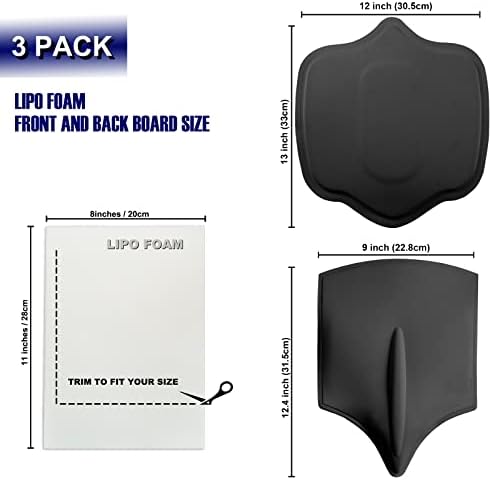 3 Pack Lipo Foam Board Ab Board Post Surgery Liposuction Abdominal Flattening Compression Board BBL Lumbar Molder Backboard For Liposuction