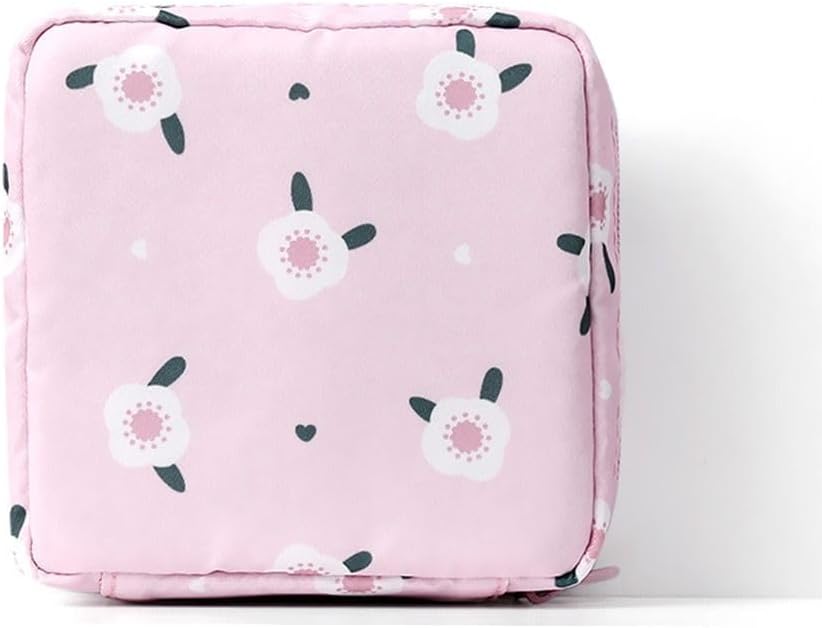 Sanitary Organizer Bag: 4.72 * 4.72in Compact Accessories Management(White)