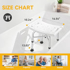 Shower Chair for Inside Shower(500lb), 5 Height Adjustable Shower Stool, Shower Seats for Adults, 3-Minute Quick Assembly, Heavy Duty Shower Bench for Inside Shower to Sit on