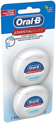 Oral-B EssentialFloss Cavity Defense Dental Floss, 50 M, 2 Pack