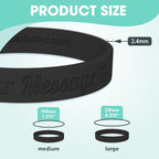 Reminderband Personalized Silicone Wristbands, Custom Silicone Bracelets, Customizable Bracelet, Custom Bracelets Rubber, Customized Rubber Bands 1/2 Inch Classic Bands