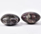JIC Gem 2 Pcs Polished Rubellite Tourmaline Palm Stones Pocket Worry Stones Crystal Healing Irregular Gemstone Chakra Reiki 2 Inch