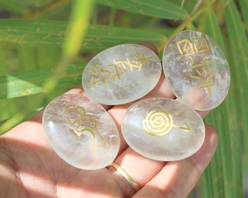 Jet Usui Reiki Healing Set Chakra Balancing Meditation Gemstone Spiritual Energized Positive (Crystal)