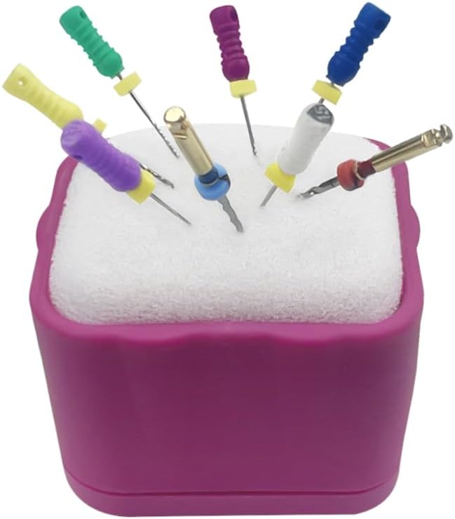 Endo File Clean Stand, YOUYA DENTAL Instant Detailing File Cleaning Sponge Dental Endodontics Cleaning Holder High Temperature Resistance Professional Sponge Box Ring Organizer Rack