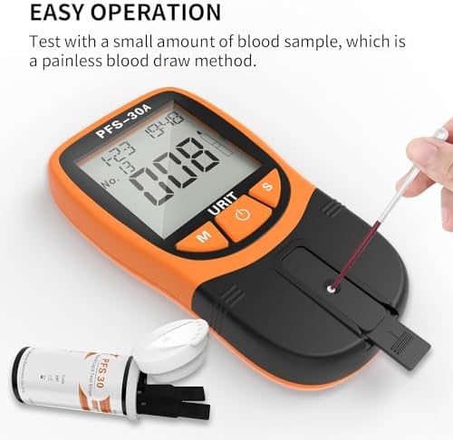 URIT 5 in 1 Lipid Test Kit with 10 Cholesterol Test Strips for Home Use (PFS-30A