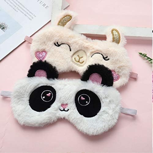 Cute Animal Sleeping Mask Soft Plush Blindfold Cute Rabbit Panda Koala Eye Cover Eyeshade for Kids Teens Girls Women (Panda)