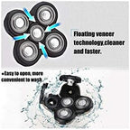5 Head Shaver Head, Replacement Shaving Head For Shaver, Easy to Install Electric Shaver Head, 4D Rotary Cutting Head Double Ring Blade, Universal For 5 Head Shavers.