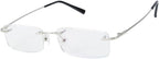 Agstum Blue Light Blocking Glasses - Flexible Rimless Titanium Alloy Eyeglasses Frames Clear Lens