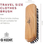 Kent CC2 Finest 100% Handcrafted Clothes Brush: Black Boar Bristle & Nylon Mix with Cherrywood Handle - Travel-Size Lint/Fuzz Remover for Cashmere, Wool, Silk; Suede Brush & Pet Hair Lint Roller