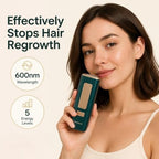 IPL Hair Removal for Women with Ice Cooling - 5 Energy Levels for Sensitive Skin - At-Home Laser Hair Removal for Face, Bikini, Legs, Underarms - Unlimited Flashes, Razor, Eyewear Included
