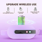 Portable Cordless Heating Pad, Electric Waist Belt Device, Heating Pad for Back Pain with 3 Modes, Portable Electric Fast Heating Belly Wrap Belt for Women and Girl(Purple)