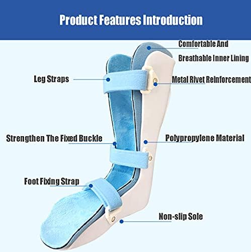 HUANGJUN Children's Foot Drop Orthosis, Kids Foot Splint Othopedic Ankle Night Splint Support for Varus Correction Foot Support,Left,S