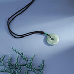 Donut Pendant Necklace Crystal and Healing Stone Reiki Coin Black Obsidian Stone Pendant Necklace Natural Gemstone Jewelry Adjustable Crystal Necklace for Women Men Valentines Day Gift for Her Him