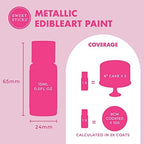 Sweet Sticks Edible Art Decorative Cake Paint 0.5 Ounce (15 Milliliters), Metallic Rose Gold