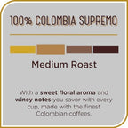 Don Francisco's Premium 100% Colombia Supremo Ground Coffee: Rich, Aromatic 100% Arabica Beans - Family Crafted Flavored Coffee for a Delightful Morning Brew (12 oz Can)