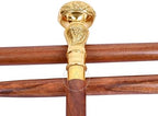 Humaira Nautical Vintage Brass Handle Walking Cane – 3-Foldable Wooden Stick, Unique Gift for All Occasions