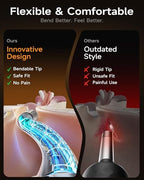 Flexible Ear Wax Removal Tool Camera, Wireless Ear Cleaner with 10MP HD Otoscope, Painless Tweezers, 12 Soft Tips, 3 Inspection Heads, Portable Earwax Removal Kit with Camera for Adults/Kids