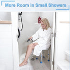 SOUHEILO Adjustable Shower Chair for Inside Shower, HSA/FSA Eligible Round Shower Stool for Inside Bathtub, Tool-Free Shower Seat for Elderly/Senior/Disabled/Pregnant