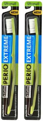 Dr. Collins Perio Extreme Toothbrush, (Colors Vary) (Pack of 2)
