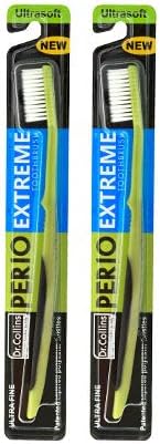 Dr. Collins Perio Extreme Toothbrush, (Colors Vary) (Pack of 2)