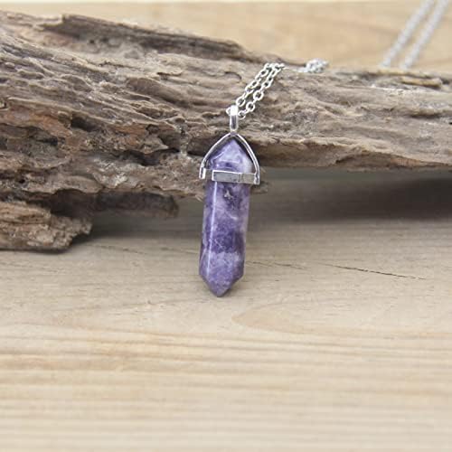 Natural Stone Pendants Necklaces Crystal Quartz Fluorite Pendulum,Kunzite
