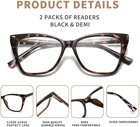 Oversized Reading Glasses Women Cat Eye Photochromic Computer Reader Stylish Ladies Designer Fashion Big Unbreakable Eyewear