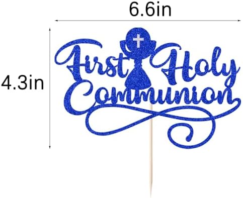 First Communion Cake Topper,God Bless,First Holy Communion Decoration,Featured God Christian Baptism/Confirmation/Baby Shower/Birthday/Sacrament Party Decoration supplies