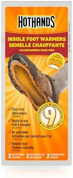 HotHands Insole Foot Warmers - Long Lasting Safe Natural Odorless Air Activated Warmers - Up to 9 Hours of Heat - 16 Pair, Black