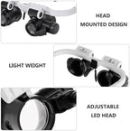 FOMIYES 1Pc XXX Binocular LED Magnifying Headset Flexible Design for Precision Work for Repairing Crafting and Hobbies Non Battery Operated Magnifier