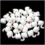 XGNG 60PCS Resin Swan Ornaments Miniature Realistic Couple Swan Decorative Pieces for Miniature Garden Landscapes Toy Houses Aquariums Succulent Plant Decorations and Party DIY Projects