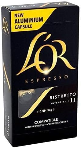 L'OR Espresso Ristretto Aluminium Coffee Capsules, Intensity 11 10 per pack