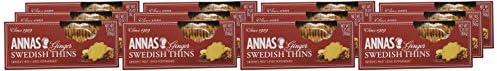 Anna's Ginger Thins Swedish Cookies 5.25 Oz (Pack of 12)