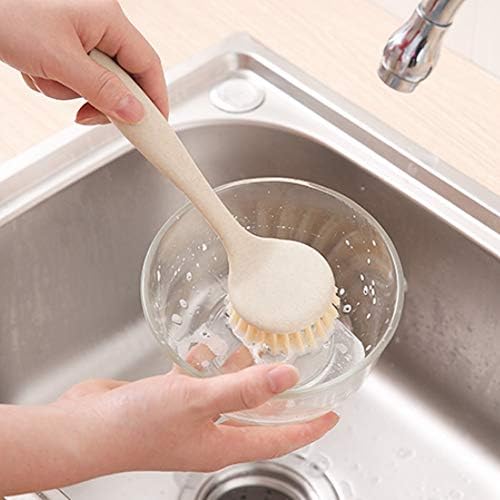 Multi Purpose Hanging Household Cleaning Long Handle Kitchen Dish Washing Brush with Anti Slip Comfortable Handle for Cleaning Dishes Bowls Pot Pan Kitchen Utensils