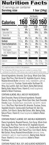 Nature Valley Sweet and Salty Nut Granola Bars, Variety Pack, 15 Bars, 18 oz