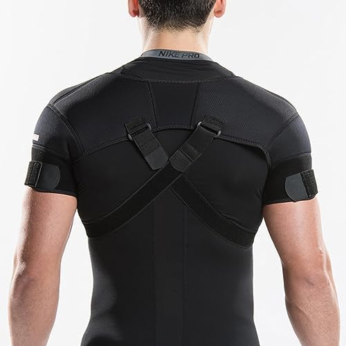 Double Shoulder Support Shoulder Wrap Protector Shoulder Strap Brace, Adjustable Shoulder Support Brace, Shoulder Support for Pain Relief & Injury Preventio for Men and Women