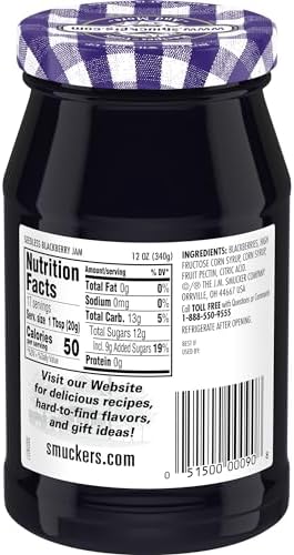 Smucker's Seedless Blackberry Jam, 12 Ounces (Pack of 6)