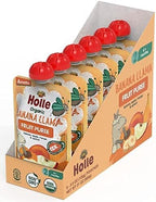 Holle Organic Baby Food Pouches - Banana Llama Baby Puree with Banana, Apple, Mango, and Apricot - (12 Pack) Organic Baby Snacks + Fruit and Veggie Pouches for Weaning Babies 6 Months and Older