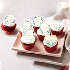 64 PCS Edible Oh Baby Cupcake Toppers Wafer Paper Love Baby Shower Cake Decorations Edible Baby in Bloom Welcome Baby Boy Cupcake Picks for Baby Shower Boys Birthday Party Decorations Supplies