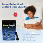 60ct Nasal Strips for Snoring,Extra Strength Nose Strips for Breathing,Hypoallergenic Strong Nasal Strips Tape, Boost Oxygen Intake,Improve Sleep Quality,Latex Free,Skin Safe Nasal Strip - Black