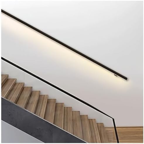 LED Handrail Kit, Aluminum Stair Railing with Light, Hand Rails for Indoor Stairs, 500lbs Load Capacity(100cm/right)
