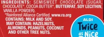 Dark Chocolate Bars, Individually Wrapped Candy, Imported German Snack Snacking Food Dessert Gift Gluten Free Easter Basket Stuffer Treat, 5 Pack Mini Choceur Bars,1.4oz Each
