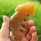 BAWHO Rabbit Horn Comb Scalp Massage Meridian Scraping Head Acupuncture Relaxation Massager Gua Sha Therapy Brush Anti-Static Gift 1Pcs