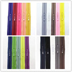 MebuZip 20PCS 20 Inches Double Slider Zippers #3 Nylon Coil With Two Long Pulls Head to Head Closed Ended 20 Assorted Colors (20")