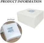 Funny Cocktail Napkins 100Pcs I Think You're Great And I'm Just A Napkin Paper Disposable Party Napkins For Office Surprise Party Friendship Celebrations 5 x 5 2-ply (I'm Just A Napkin)